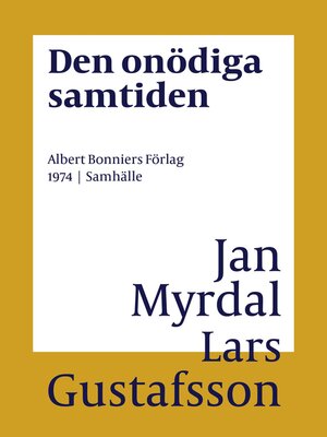 cover image of Den onödiga samtiden